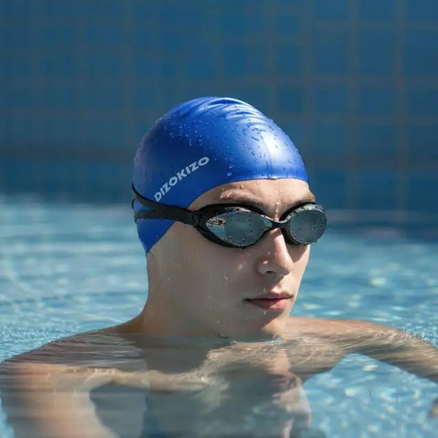 Alt view image 6 of 7 - Silicone Swim Cap, Glossy Non-Slip Swimming Caps for Women and Men
