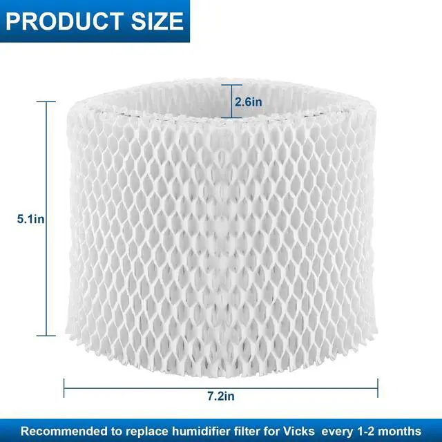 Alt view image 7 of 7 - WF2 Humidifier Filter Fit for Vicks V3500 V3100 V3900 V3700 VEV320