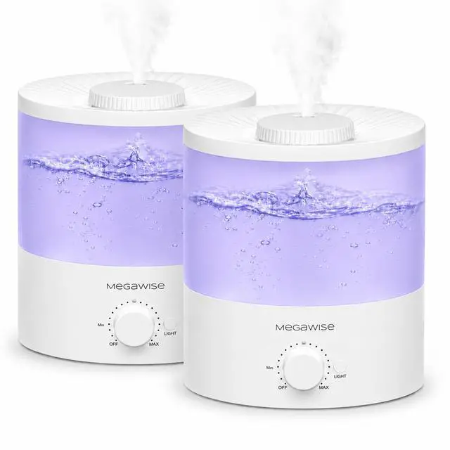 Main image of H1-XIT 2 Pack of 2L Cool Mist Humidifier, Top Refill, Nano Fine Mist Out Put, No Leakage for baby, bedroom, living room