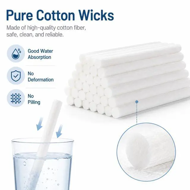 Alt view image 3 of 6 - 24 Pcs Humidifier Stick Filter Refill 5.35'' Air Diffuser Pure Wicks