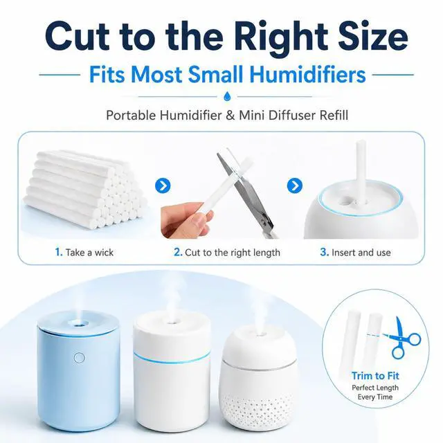 Alt view image 4 of 6 - 24 Pcs Humidifier Stick Filter Refill 5.35'' Air Diffuser Pure Wicks