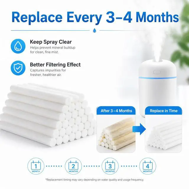 Alt view image 5 of 6 - 24 Pcs Humidifier Stick Filter Refill 5.35'' Air Diffuser Pure Wicks