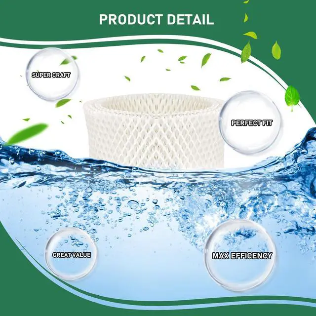 Alt view image 4 of 7 - MDH-0103JB Humidifier Wicking Filter Replacement Compatible with Mainstays MDH-0103JB Humidifier Wick Filters, 3 Pack