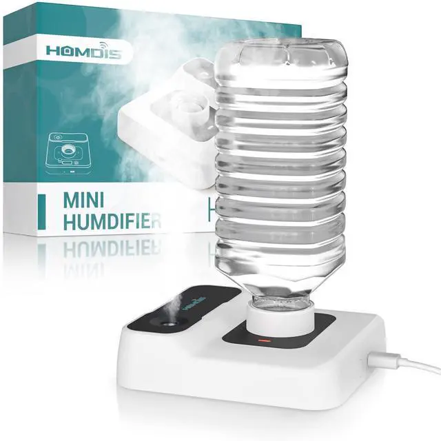 Main image of Portable Humidifier - Small Air Humidifiers for Bedroom, Plants, Office, Travel - Cool Mist Humidifiers, Color-Changing Accent Light, 2 Mist Settings, Ivory
