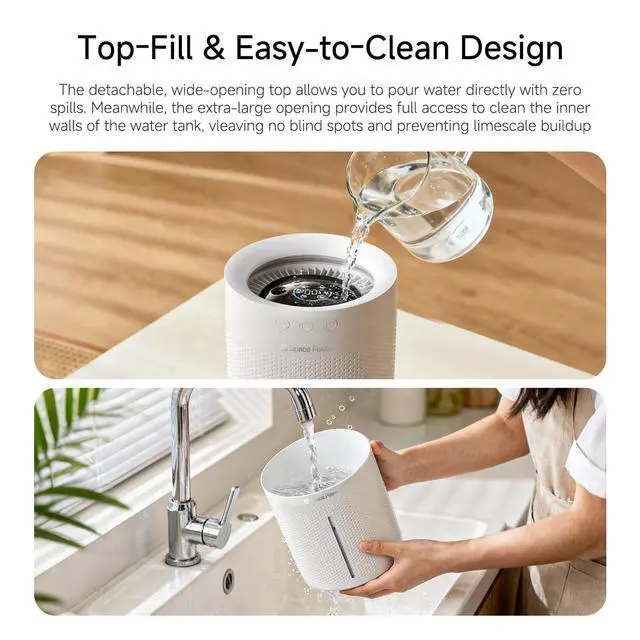 Alt view image 7 of 7 - Air Humidifier for Bedroom Baby, 3L Top Fill Dual Spray Portable