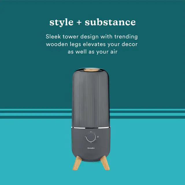 Alt view image 5 of 7 - Ultrasonic Humidifier, Bedrooms and Home Offices, 0.97-Gallon Tank