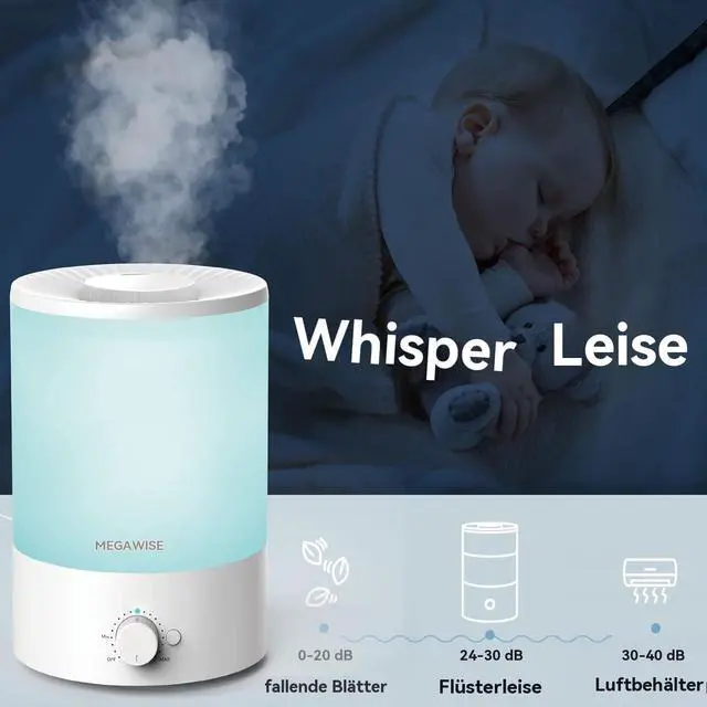 Alt view image 6 of 7 - 3.5L Ultrasonic Cool Mist Humidifier Top-Fill, Essential Oil Diffuser, Quiet Operation, Night Light, Auto Shut-Off for Home & Office