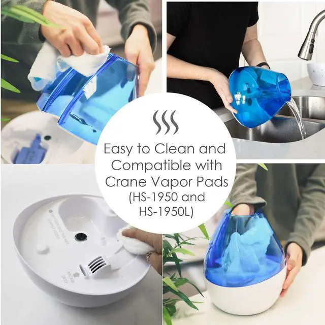 Alt view image 6 of 7 - 4-in-1 Drop 2.0 Ultrasonic Cool Mist Humidifier with Sound Machine, Night Light, Aroma Tray, 1 Gallon Top Fill, Blue & White