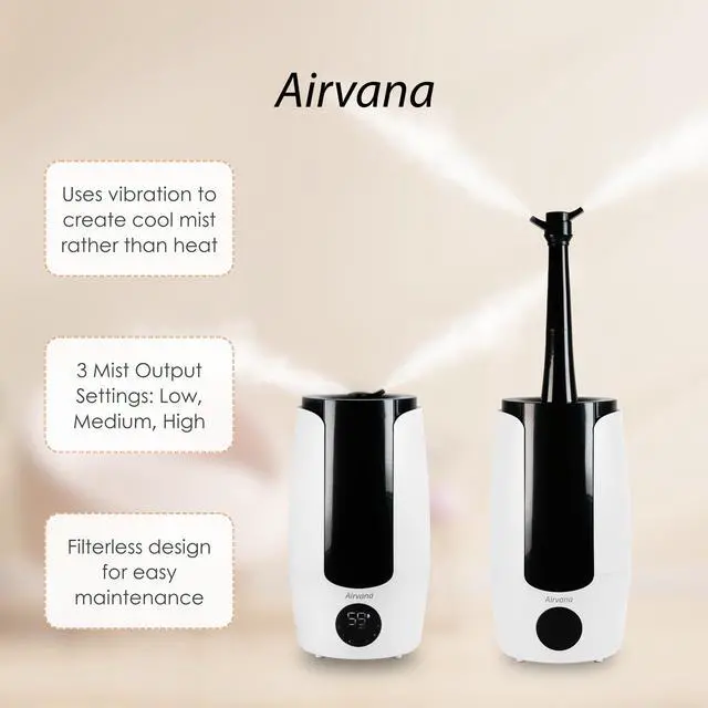 Alt view image 6 of 7 - 2.25 Gallon Top Fill Digital Humidifier with LED Display, Sage