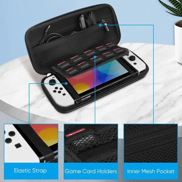 Alt view image 3 of 7 - Carrying Case for Nintendo Switch / Switch OLED Model (2021)