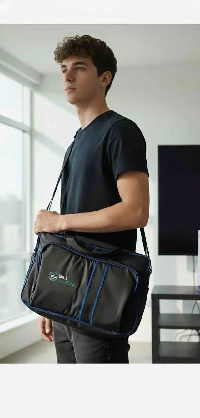 Alt view image 2 of 7 - Carrying Case compatible with PS5 with Strap, Protective PlayStation 5 Travel Bag for Console, Controllers & Game Discs, Durable PS5 Case Travel Organizer with Bag & Waterproof Pouch