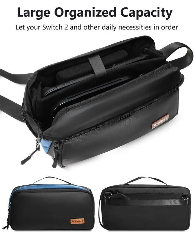 Alt view image 3 of 7 - Sling Crossbody Bag for Nintendo Switch 2 / Switch OLED, Steam Deck, PlayStation Portal, ASUS ROG Ally, with 3 Pockets, Travel Bag for Game Consoles and Accessories