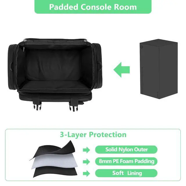 Alt view image 2 of 7 - Tactical Console Carrying Case Compatible with Xbox Series X