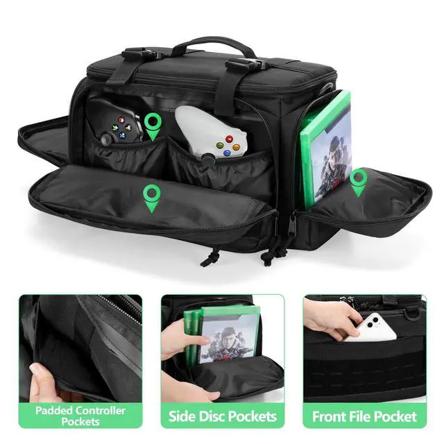 Alt view image 3 of 7 - Tactical Console Carrying Case Compatible with Xbox Series X