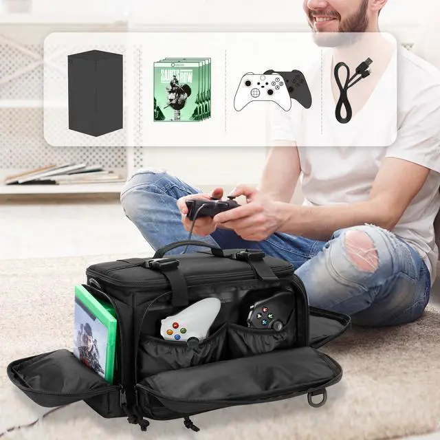 Alt view image 7 of 7 - Tactical Console Carrying Case Compatible with Xbox Series X