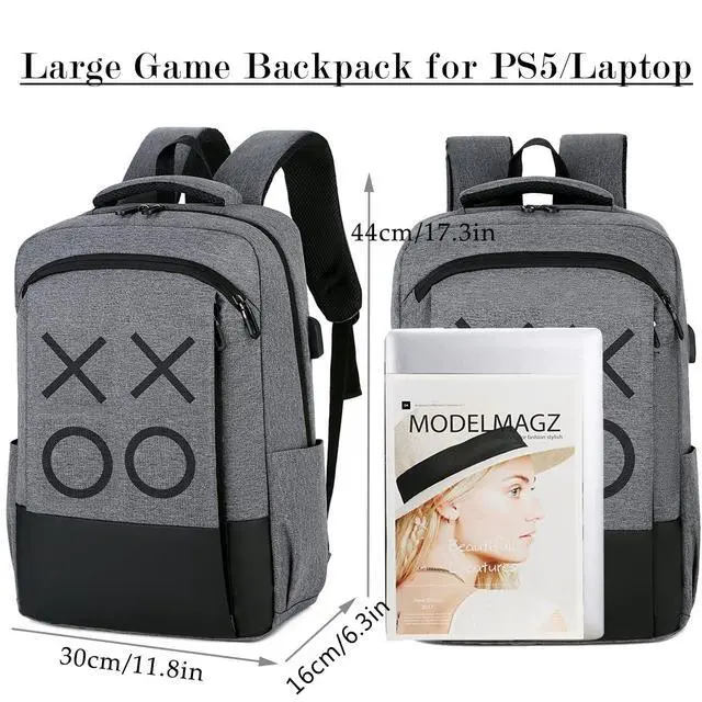Alt view image 4 of 7 - Travel Bag/Travel Backpack Game Backpack Compatible with PS5 Travel Case/PS4 Pro/PS4 Slim/Xbox one/Xbox One Slim/Game Accessories