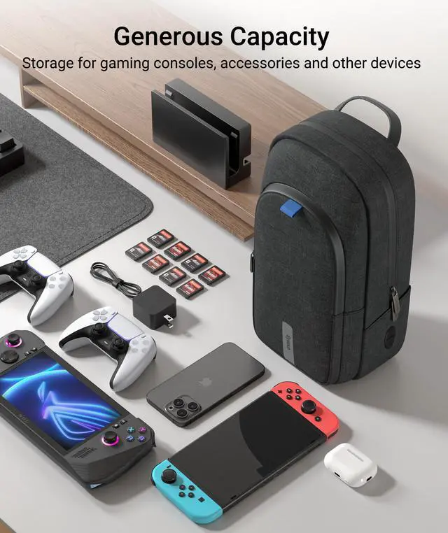 Alt view image 2 of 7 - Sling Bag for Steam Deck/Switch 2/ROG Xbox Ally X/PS Portal, Black