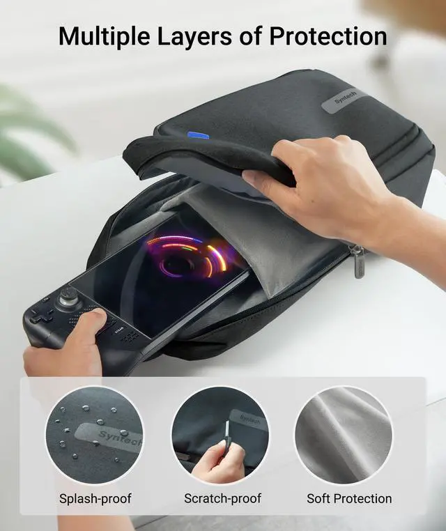 Alt view image 4 of 7 - Sling Bag for Steam Deck/Switch 2/ROG Xbox Ally X/PS Portal, Black