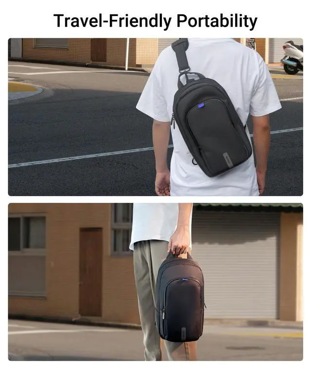 Alt view image 6 of 7 - Sling Bag for Steam Deck/Switch 2/ROG Xbox Ally X/PS Portal, Black