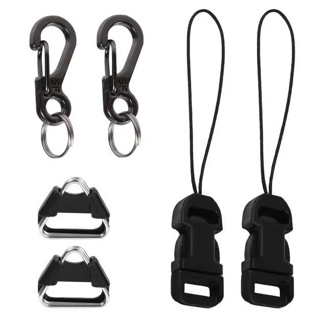 Main image of 6pcs Camera Quick Release Strap, Adjustable Quick Release Buckle for Camera Strap Quick Release Clips Connector Buckles Connect Adapter to Camera Neck Strap (Black)
