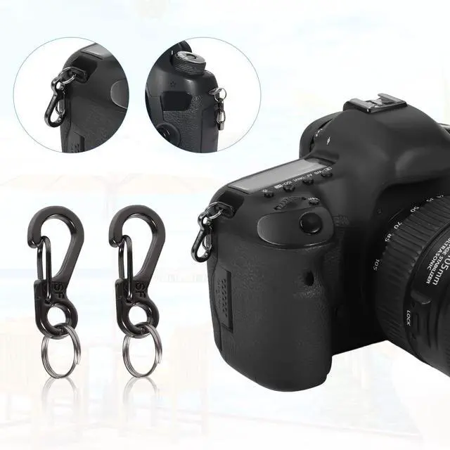 Alt view image 5 of 6 - 6pcs Camera Quick Release Strap, Adjustable Quick Release Buckle for Camera Strap Quick Release Clips Connector Buckles Connect Adapter to Camera Neck Strap (Black)