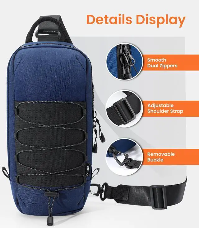 Alt view image 5 of 7 - Sling Crossbody Bag for Nintendo Switch 2/Steam Deck, Indigo