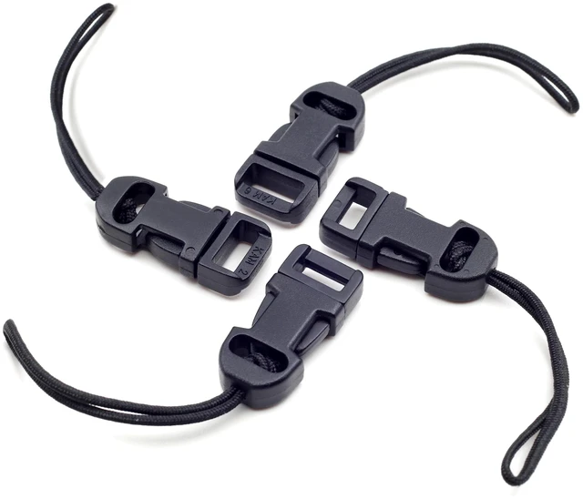 Main image of 4 Pcs Black Quick Release Camera Strap QD Loops Connector Adapter - Camera Quick Release Clip Compatible for All Compact Digital Cameras,Binoculars, Drone Remote Control and USB Stick