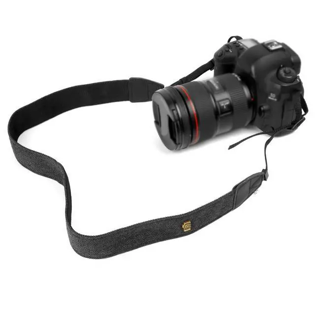 Alt view image 4 of 7 - Camera Strap Canvas Black Shoulder Strap with Quick Release Buckles