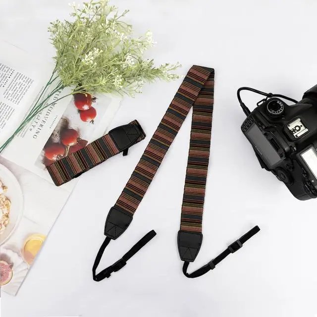Alt view image 7 of 7 - Bohemian Vintage Adjustable Camera Shoulder & Neck Strap with Quick Release Harness Universal Fit for DSLR and Camcorder