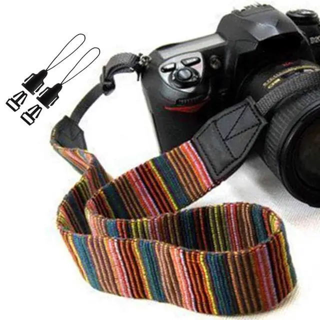 Alt view image 3 of 7 - Camera Strap Canvas Multicolor Shoulder Strap with Release Buckles