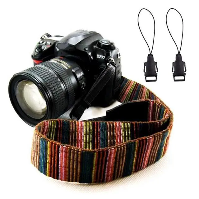 Alt view image 5 of 7 - Camera Strap Canvas Multicolor Shoulder Strap with Release Buckles