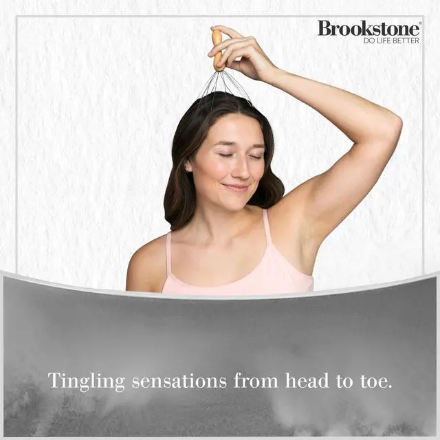Alt view image 6 of 7 - Oak Head Massager Scalp | Head Massager for Relaxation | Premium Oak Head Scratcher for Stress Relief and Improved Circulation(Brown)