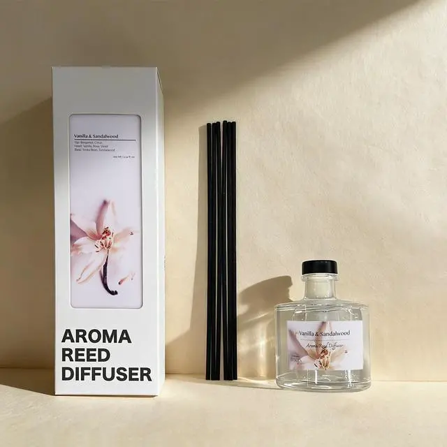 Alt view image 6 of 7 - Reed Diffuser Set, Lavender & Rose 3.52 oz (100ml) Scented Diffuser with Sticks Home Fragrance Reed Diffuser for Bathroom Shelf Decor, Ideal Gift for Woman