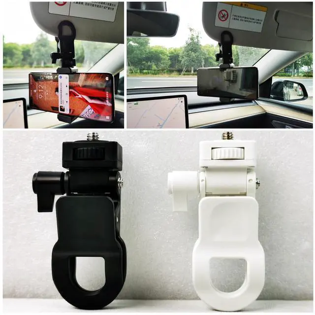 Alt view image 6 of 7 - 2 Pack Monitor Camera Mount Clamp Clip Screen LCD Display Top Fill Light Flash Holder Webcam Stand with 1/4 Screw Universal Connector for Phone Tripod Tablet Video Live Stream