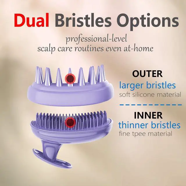 Alt view image 2 of 6 - Scalp Scrubber Massager Shampoo Brush,Exfoliator for Dandruff & Hair Growth