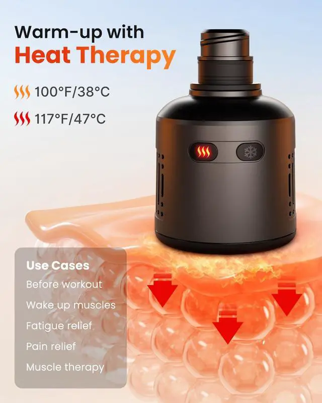 Alt view image 3 of 7 - Massage Gun Head with Heat and Cool