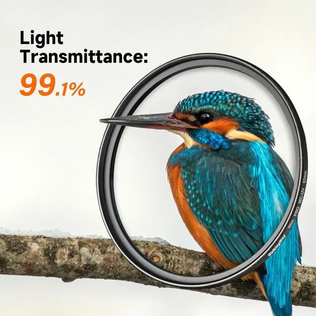 Alt view image 6 of 7 - 58MM MC UV Lens Protection Filter/HD Optical Glass Aluminum Alloy Made 28 Layer Nano-Coatings Camera Ultraviolet Filter/Water Repellent/Scratch Resistant