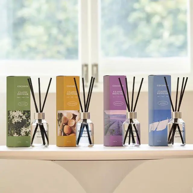 Alt view image 5 of 7 - Classic Reed Diffuser/Cashmere Vanilla/3.4oz(100ml)/1 Pack/Home Fragrance Scent Essential Oil Stick Diffuser for Bedroom Bathroom Home Décor