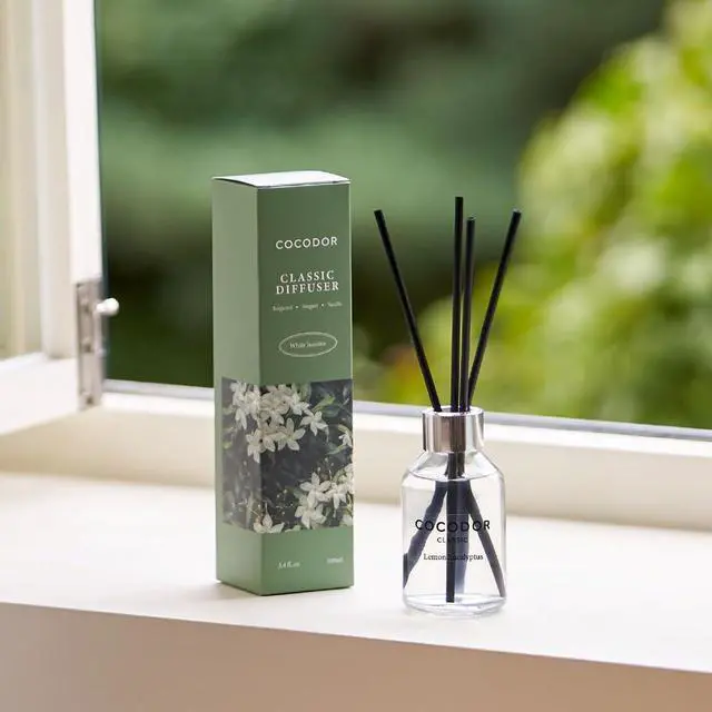 Alt view image 7 of 7 - Classic Reed Diffuser/Cashmere Vanilla/3.4oz(100ml)/1 Pack/Home Fragrance Scent Essential Oil Stick Diffuser for Bedroom Bathroom Home Décor