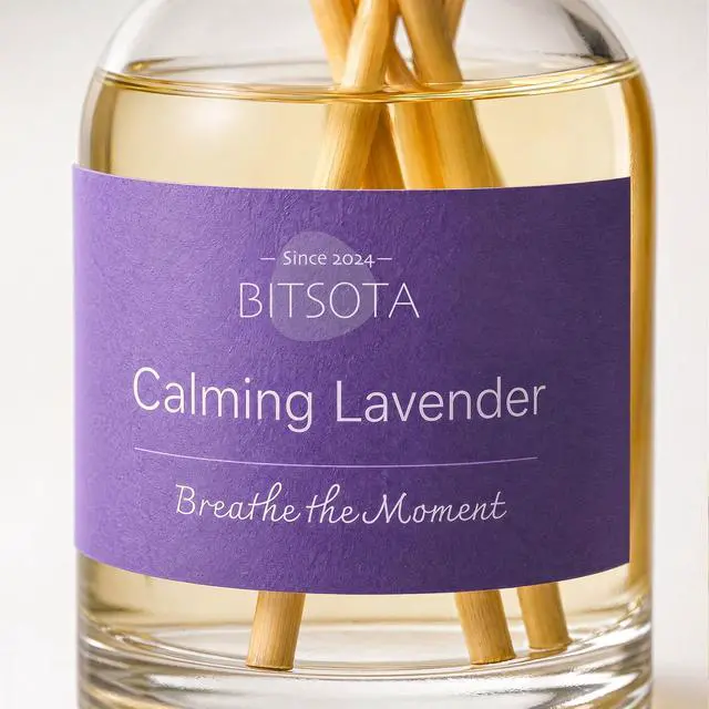 Alt view image 3 of 7 - Natural Reed Diffuser Set, Calming Lavender 3.52 oz (100ml) Scented Diffuser with Sticks Home Fragrance Reed Diffuser for Bathroom Shelf Decor, Ideal Gift for Woman