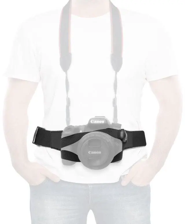 Main image of Camera Strap Belt Chest Harness with Adjustable Quick Release for DSLR Canon Nikon Sony Pentax Panasonic - Black