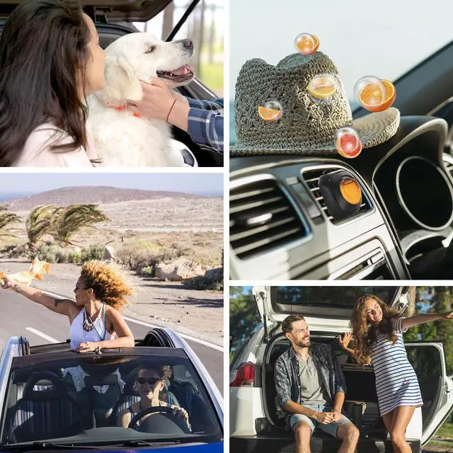 Alt view image 6 of 6 - Car Air Fresheners, 6 Pack, Citrus, Car Fresheners Vent Clips, Long Lasting Air Freshener, Car Refresher for Men Women