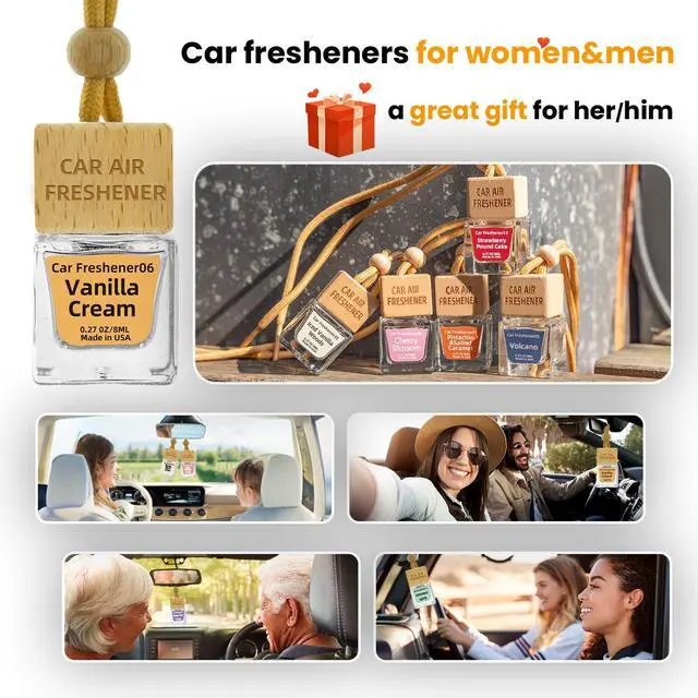 Alt view image 5 of 6 - Car Air Freshener Hanging Diffuser Long-Lasting Essential Oil Scent (Up to 60 Days) Non-Toxic & Eco-Friendly 2-Pack Auto Fresheners Made in USA