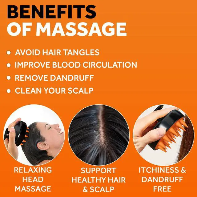 Alt view image 3 of 5 - Scalp and Beard Manual Massager - Silicone Hair Scrubber, Cleansing Care Brush - Ergonomic Exfoliator for Dandruff Removal that Promotes Healthy Hair Growth