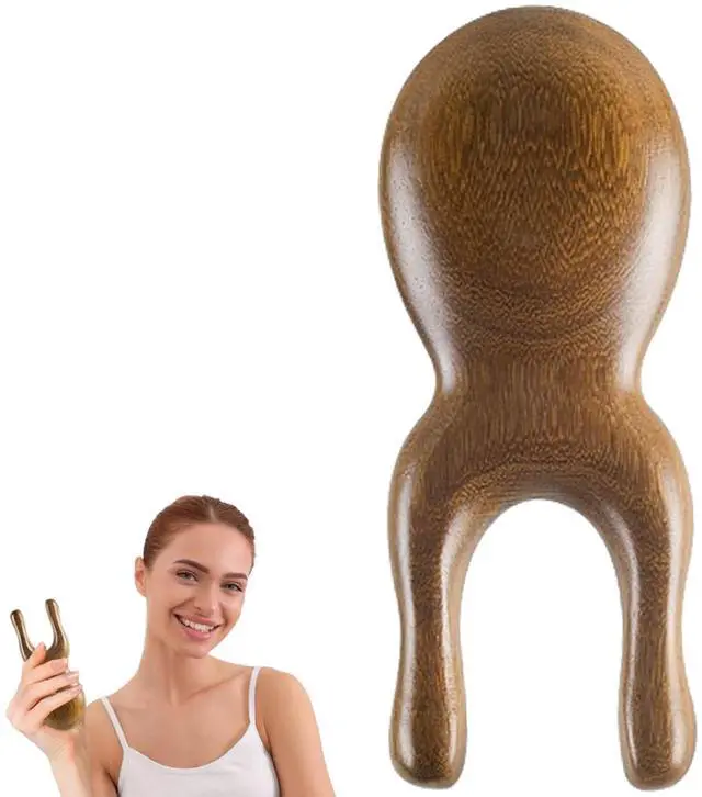 Main image of Wooden Gua Sha Facial Tools - Head Massager Sandalwood Wood Massage Tool for Face Nose Eye - Multifunctional Wood Therapy Massager Tools - Handheld Meridians Acupressure Tool - Gift for Women Men Mom