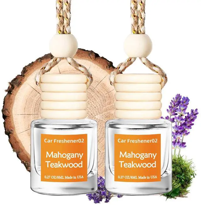 Main image of Hanging Car Air Freshener, Long Lasting Scent, Cute Air Fresheners for Women, 2 Pack Non-Toxic Essential Oil Diffuser, Made in USA