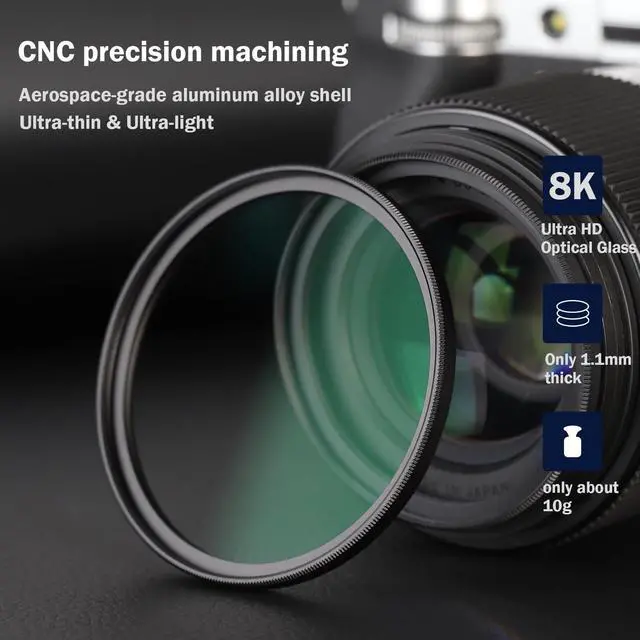 Alt view image 5 of 7 - 49mm Ultra Slim MC UV Protection Multicoated Ultraviolet Lens Filter for Leica Q3 Q2 QP Sony 50 40mm 2.5 G Fuji gfx100rf x100vi x100v Digital Camera DSLR Lens