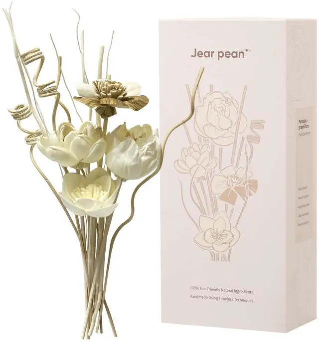 Main image of Reed Diffuser Sticks, Reed Diffuser Sticks Flowers, Reed Diffusers Set for Bathroom, Reeds Diffuser for Home, Bedroom Decor, Office,12Pcs, Natural Flower