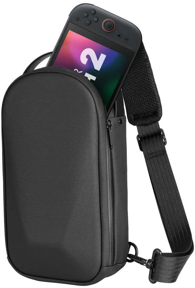 Main image of Shockproof Sling Crossbody Bag for Nintendo Switch 2, Black