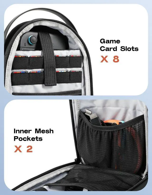 Alt view image 7 of 7 - Shockproof Sling Crossbody Bag for Nintendo Switch 2, Black